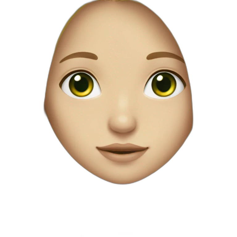Bohemian blond long hair green eyes girl emoji
