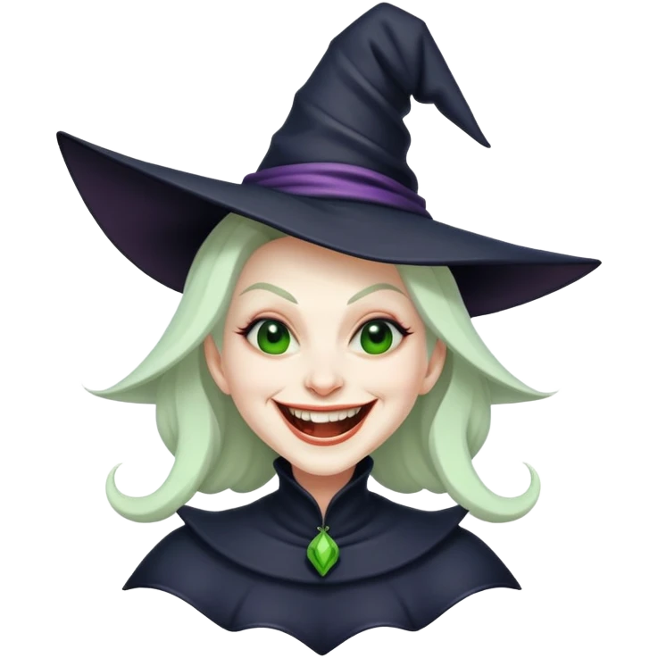 Wicked witch laughing emoji