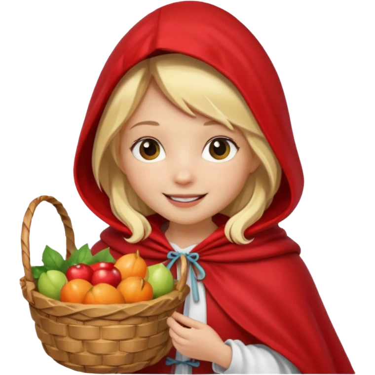 little red riding hood with blonde hair emoji