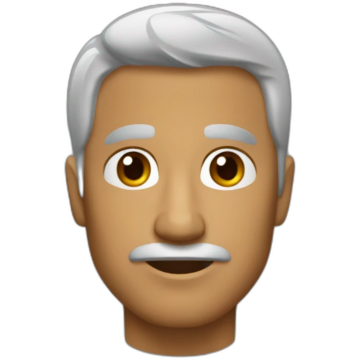 Hombre  pelo castaño corto 55 años emoji