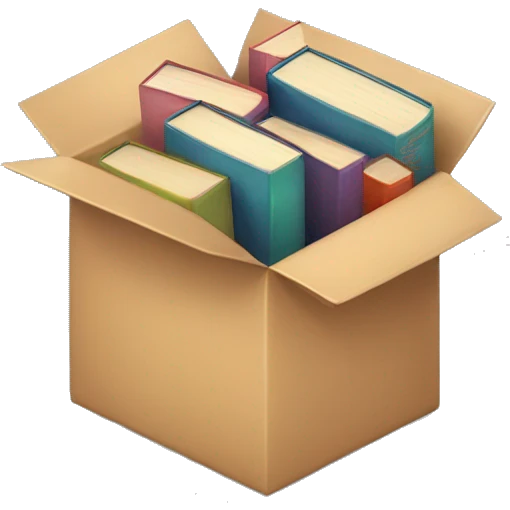 open box with books inside  emoji