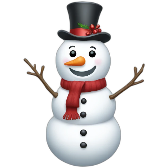 full body christmas snowman emoji