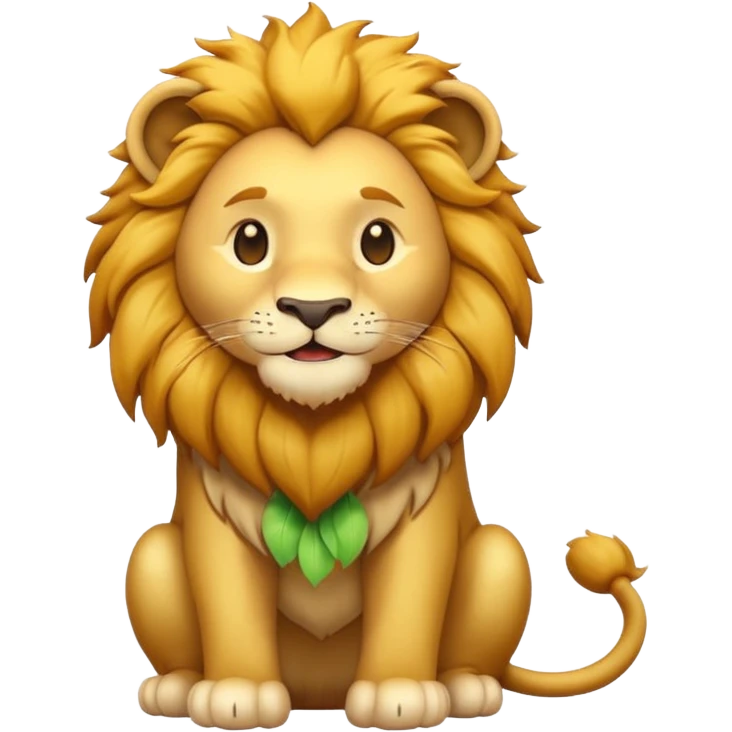 Create a single emoji of a Lion in full body, shown at a slight side angle in a natural, characteristic pose. Cute and stylized like an emoji, but clearly recognizable.
 emoji