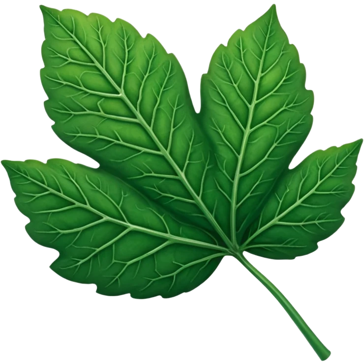 green leaf as seen through a microscope emoji