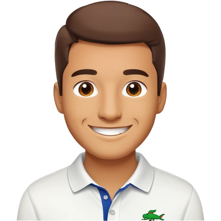 A man wearing lacoste Shirt emoji