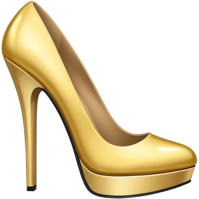 Gold party heels emoji