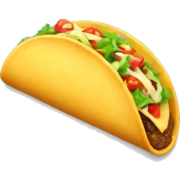 Cheesy taco emoji
