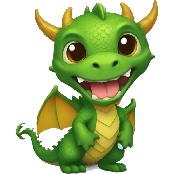 Dragon con un corazon emoji