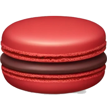 one dark red macaron  emoji