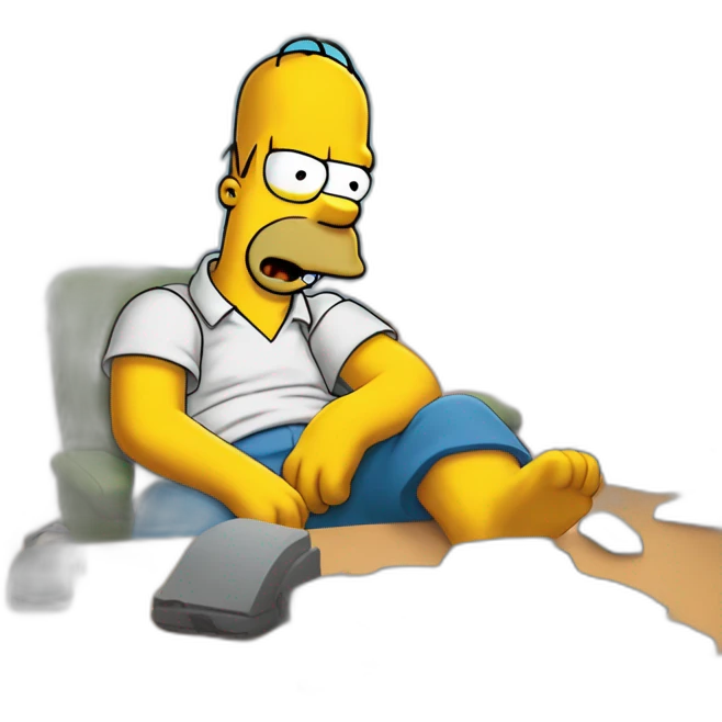 Homer simpson struggle Bart simpson emoji