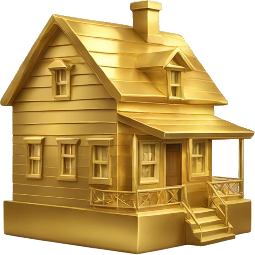 Solid gold house  emoji