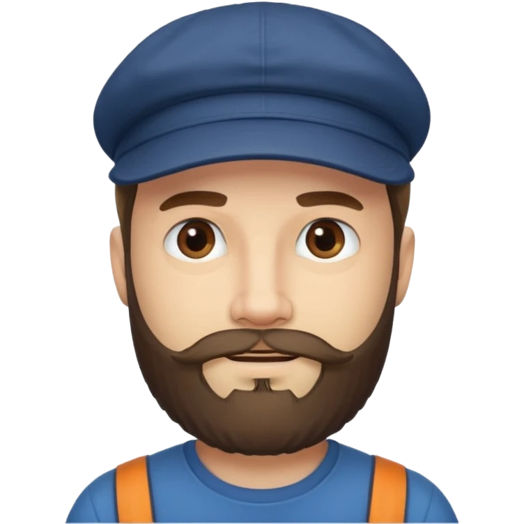 As un señor con barba y gorra emoji