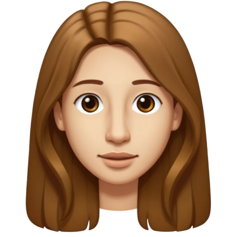 Make a emoji of a person with light skin with long nose hair that goes down like 2 inchis with long hair and with not that much hair and with his hair brown emoji