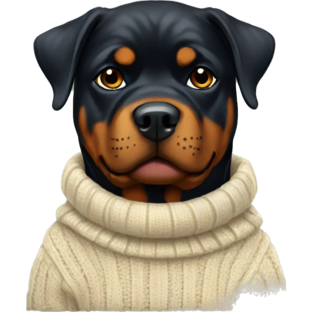 Rottweiler in a sweater  emoji