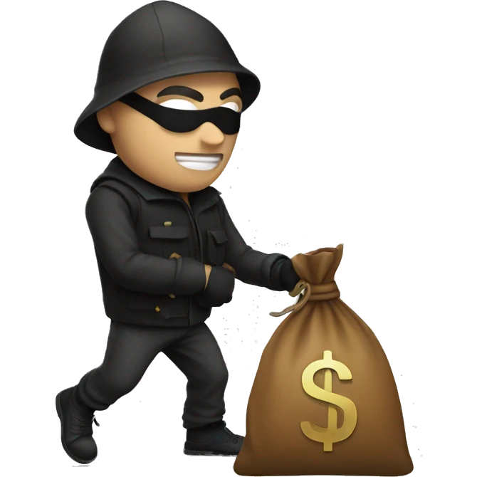 Robber with money bag emoji