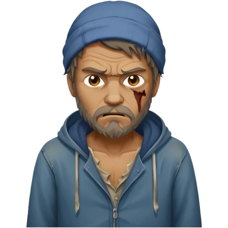 generic homeless guy angry emoji