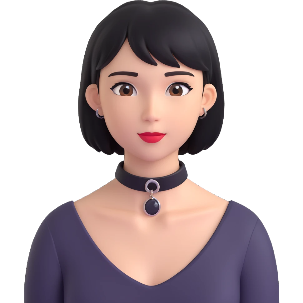 Black goth  Choker emoji