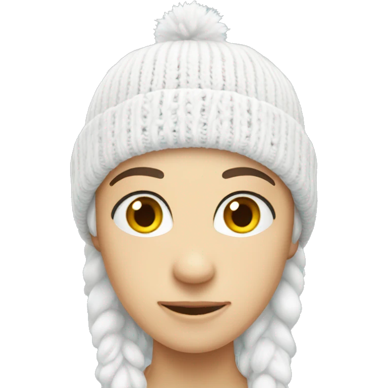 white winter beanie no person emoji