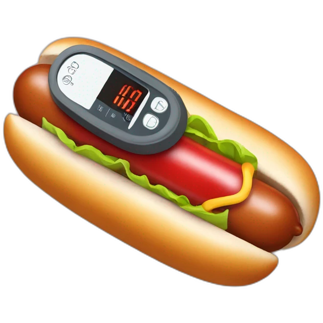 Hotdog blood pressure cuff emoji
