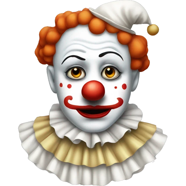 Sad clown Pierrot emoji