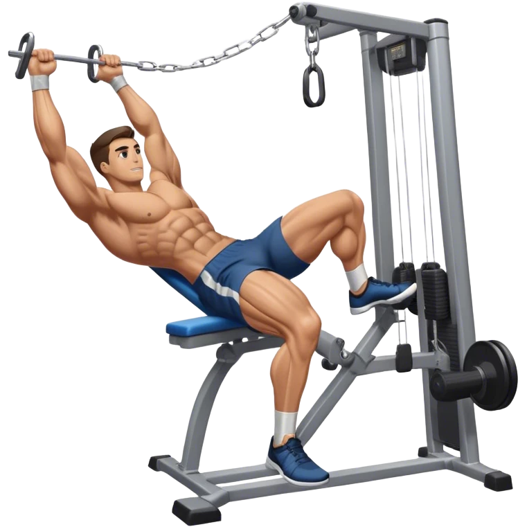 guy leg-side-raise-cable-machine exercise emoji