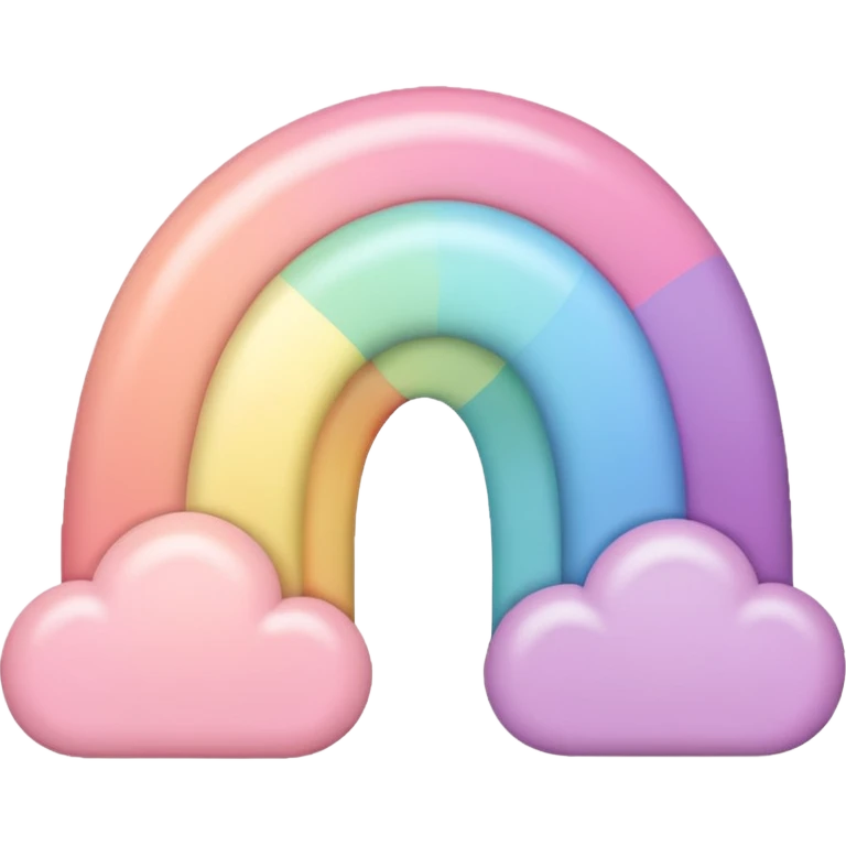 Light pink rainbow emoji