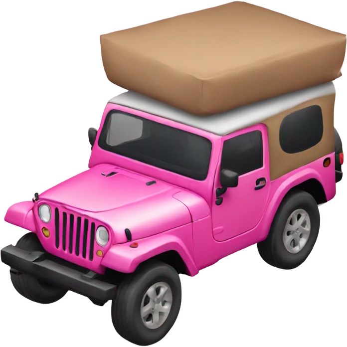 Pink jeep emoji