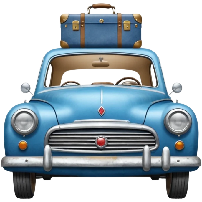 road trip, car with luggage emoji