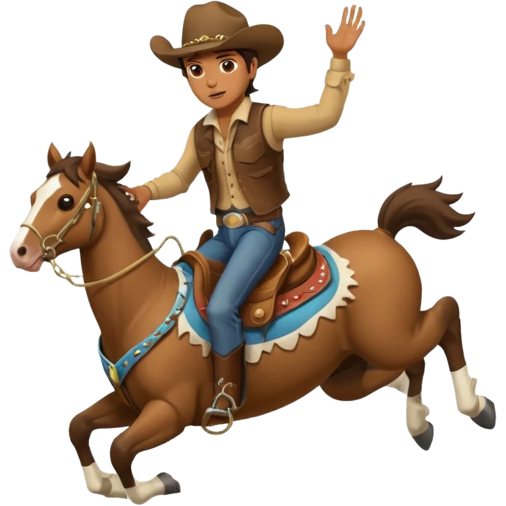 Peão de rodeio emoji