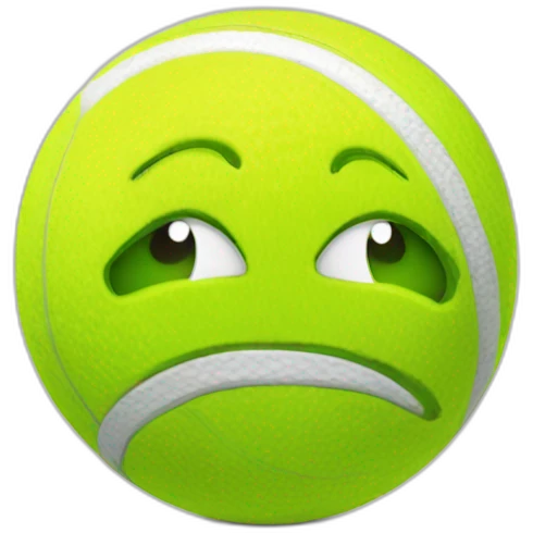 Thinking tennis ball emoji