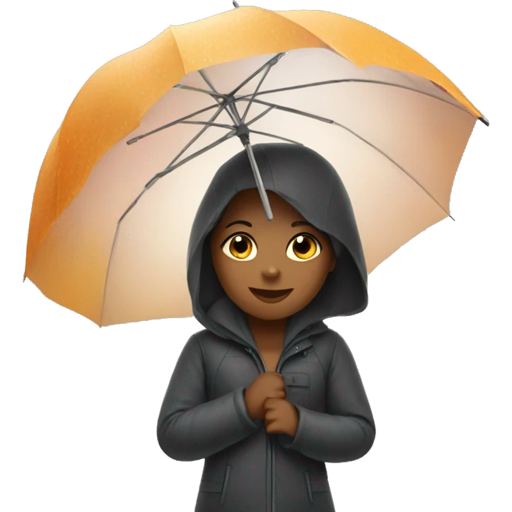 girl with umbrella autumn  emoji