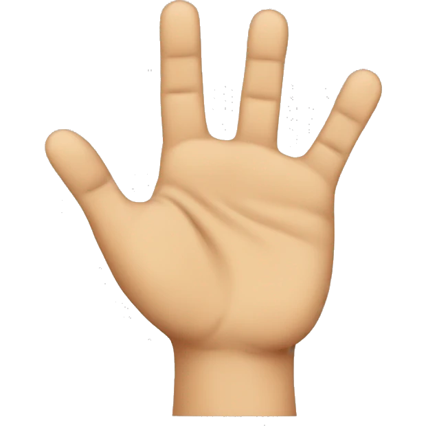 A hand with ten fingers emoji