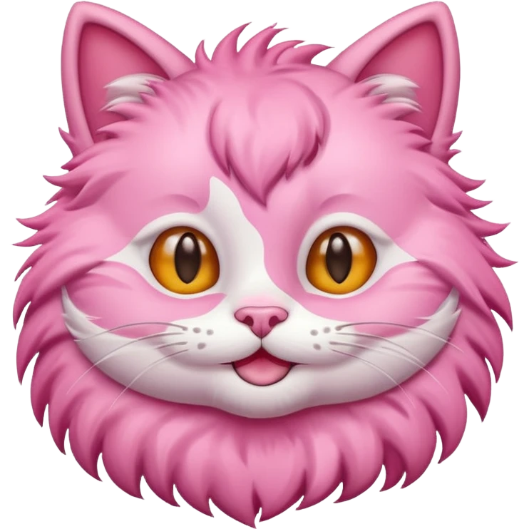 Make a cute pink cat icon emoji
