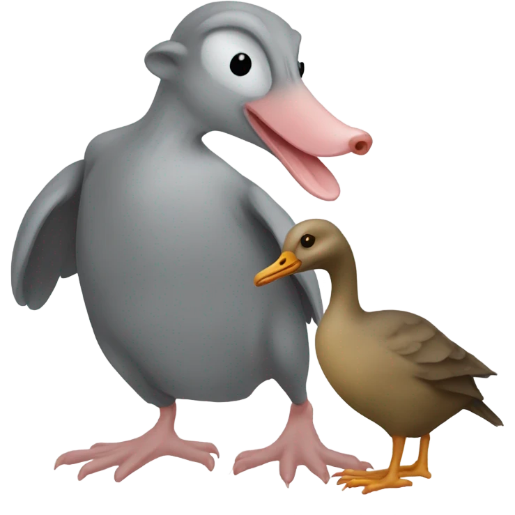 Rat biting goose emoji