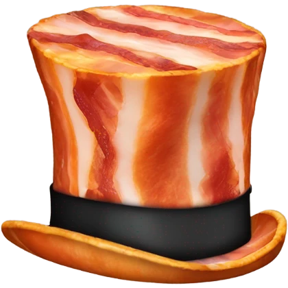 Bacon top hat  emoji