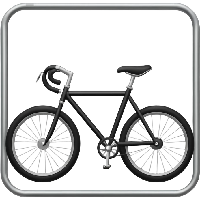 Bike with cartoon emoji