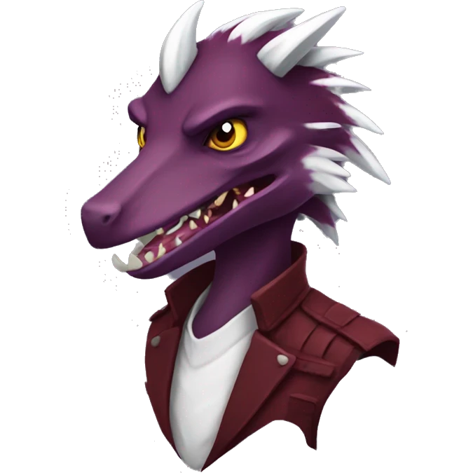 Maroon Edgy Sergal-raptor emoji