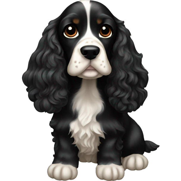 cocker spaniel black emoji