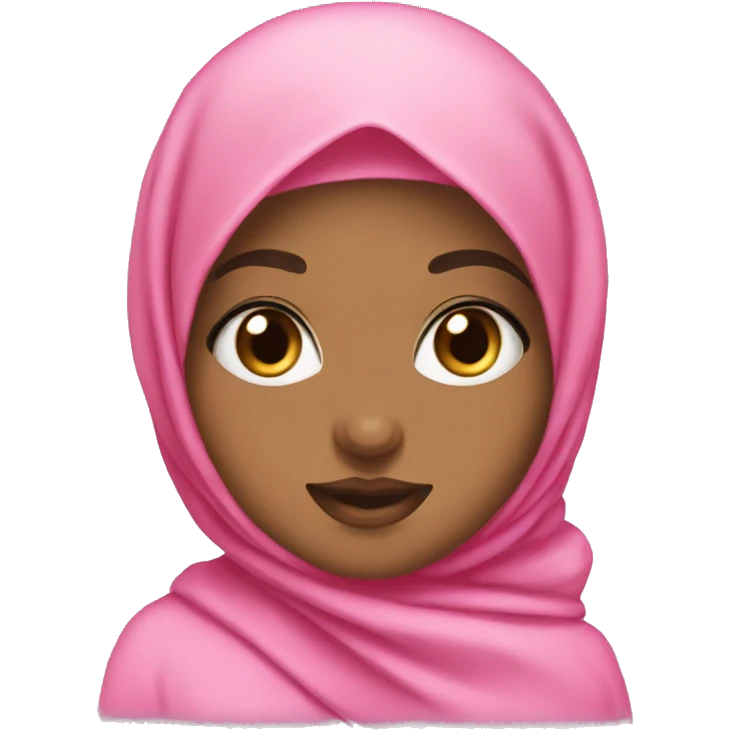 Hijabi girly with pink bow emoji
