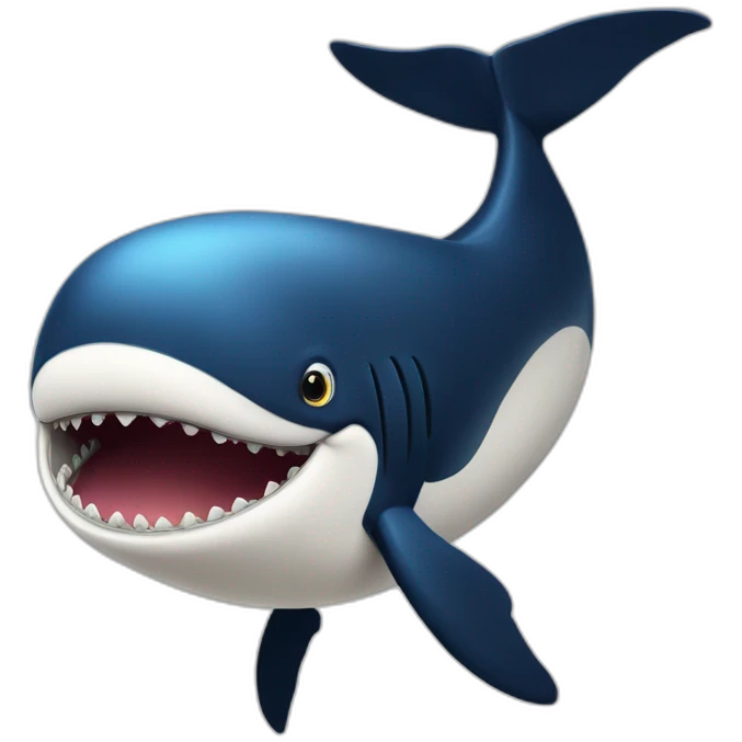 Baleine avec une moustache emoji