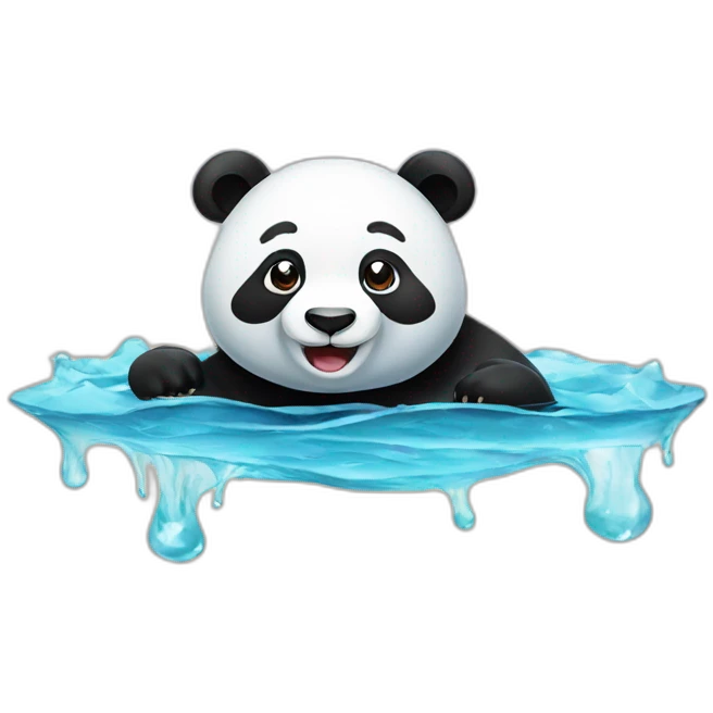 Panda on water emoji