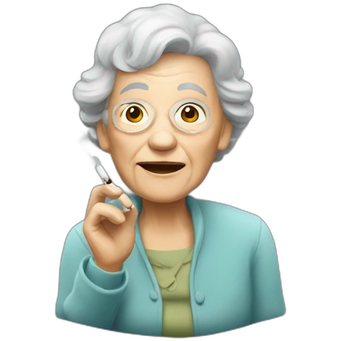 Oma mit Zigarette emoji