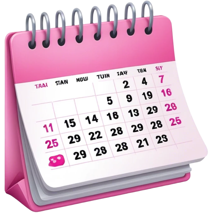  pinkcalendar no dates emoji
