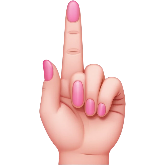Pink middle finger  emoji