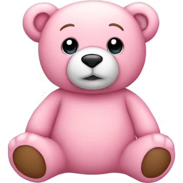 Teddy bear pink emoji