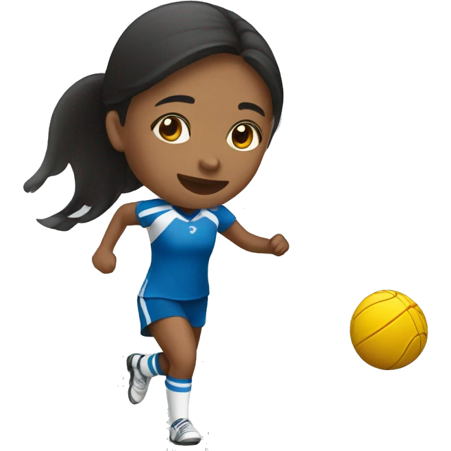 niña jugando vóley emoji