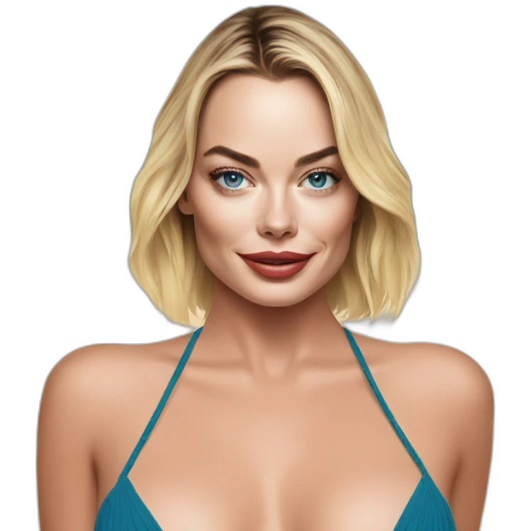 Margot robbie in bikini emoji