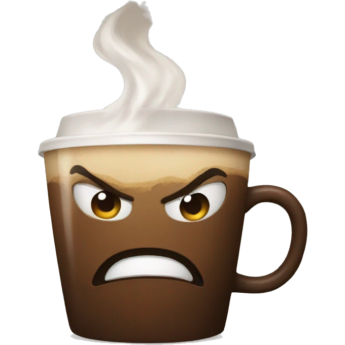 Coffee angry emoji