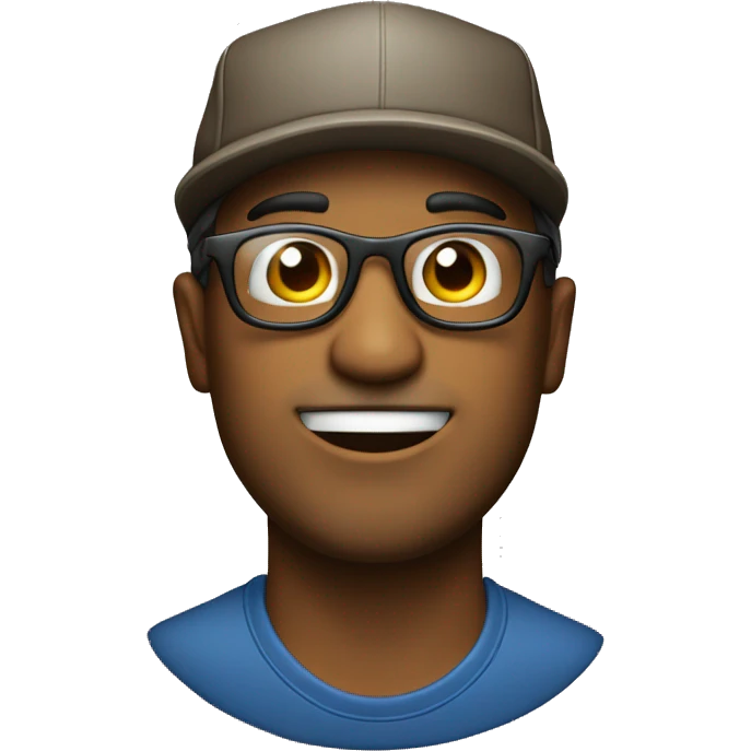 Hombre con gorra y lentes emoji