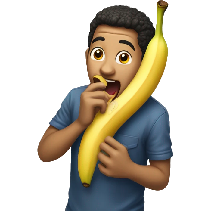 Licking banana  emoji
